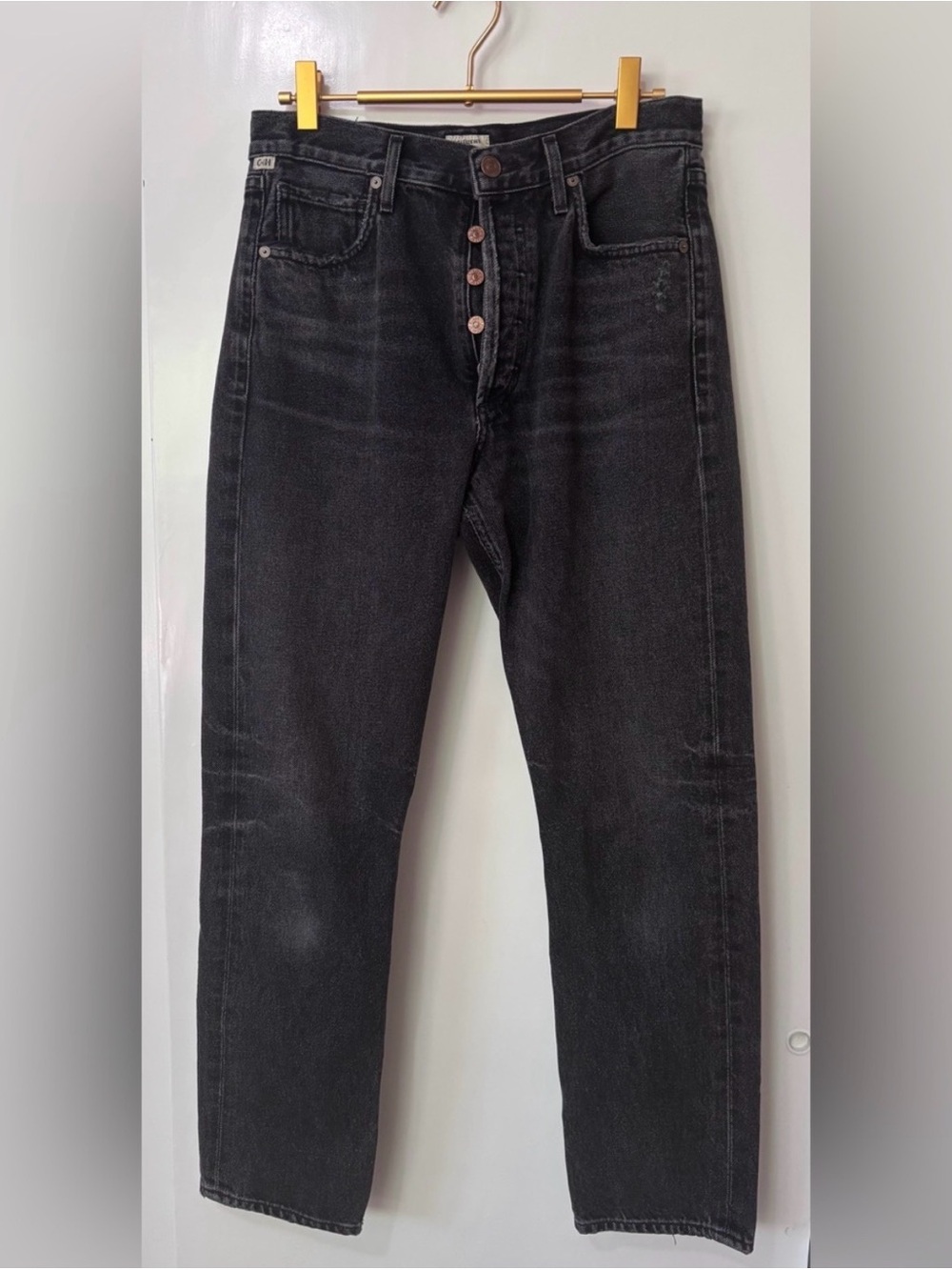 Citizens Of Humanity| Charlotte High Rise Straight Leg Black Denim Jeans Sz 27